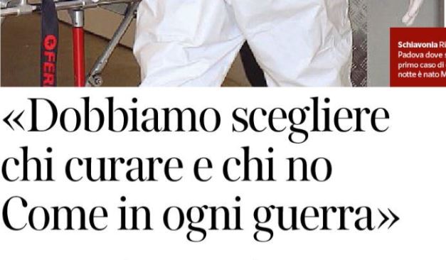 Dobbiamo Scegliere chi Curare e chi no