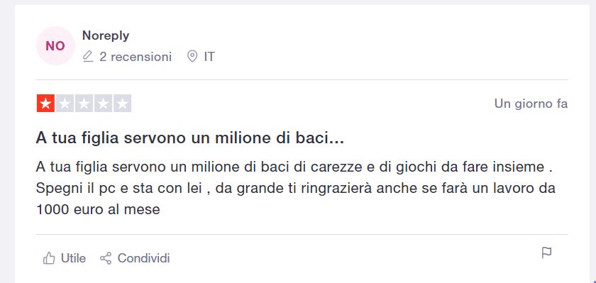 Prima recensione di UN MILIONE PER MIA FIGLIA