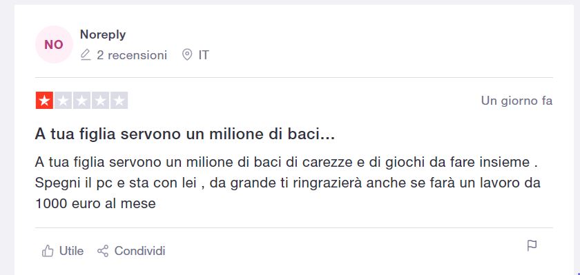 Prima recensione di UN MILIONE PER MIA FIGLIA