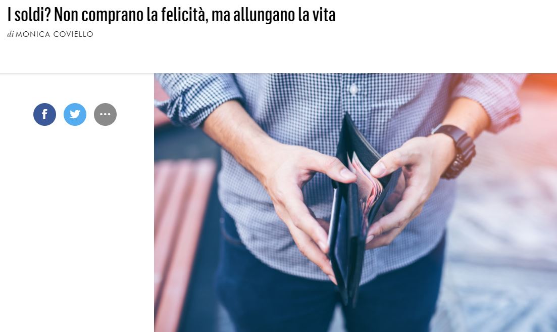 I soldi allungano la vita