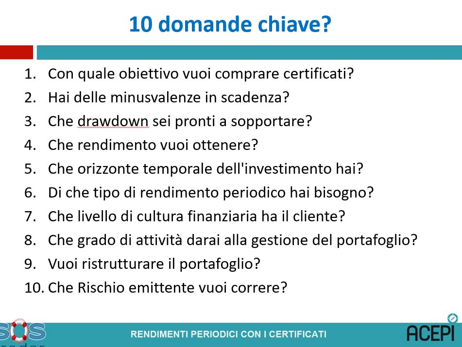 Quali certificati inserire in un portafoglio?