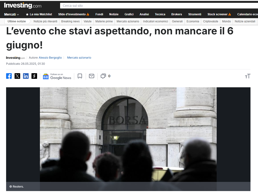 L’evento che stavi aspettando