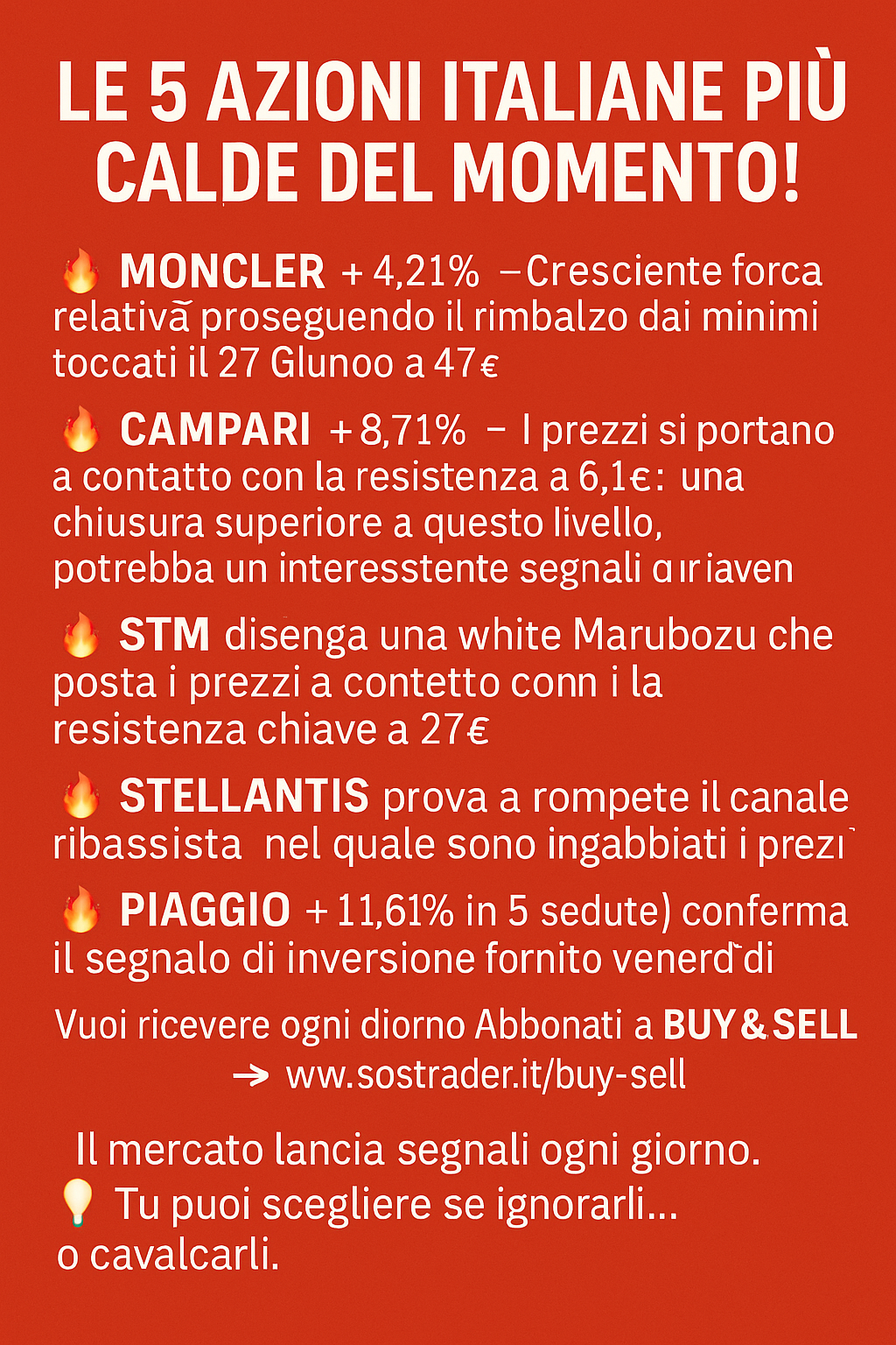le 5 azioni