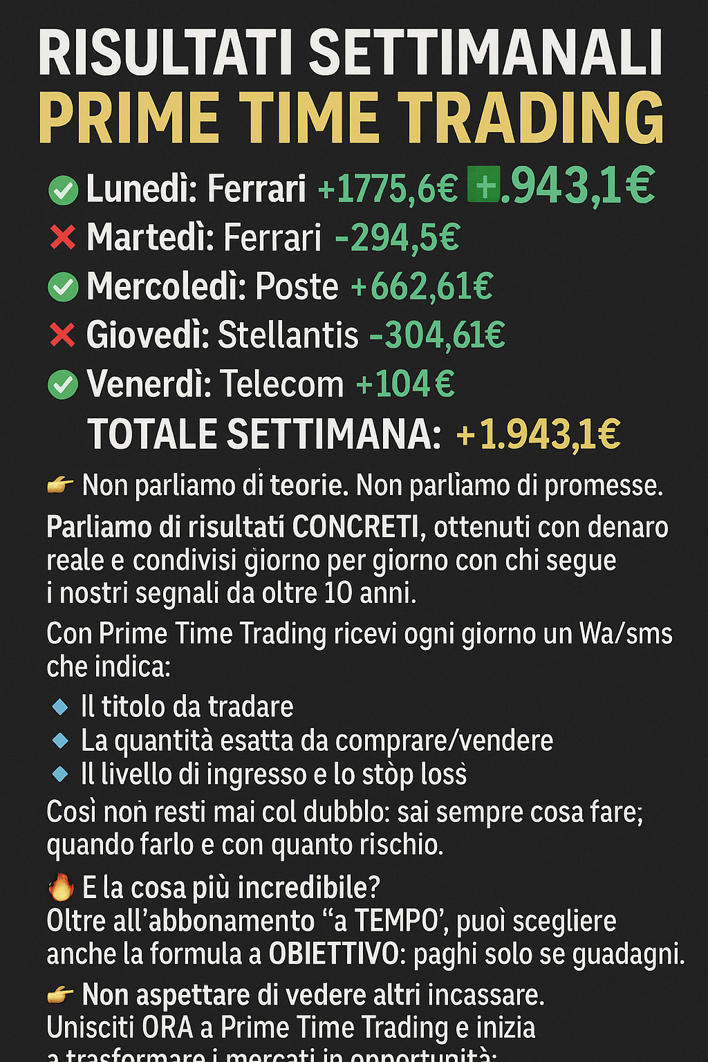 RISULTATI
