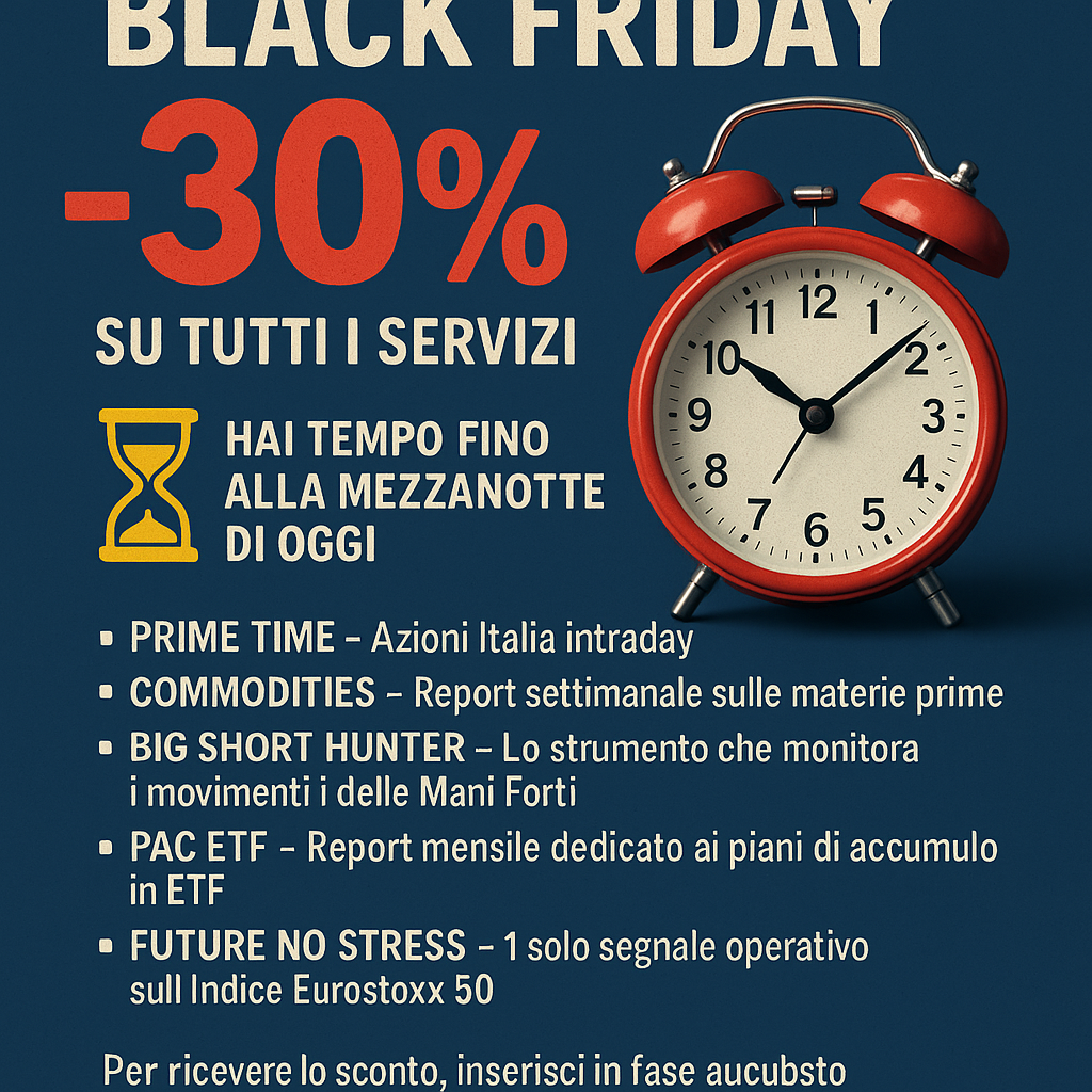 ⏰ ULTIME ORE di BLACK FRIDAY SOS Trader: -30% su tutti i servizi!