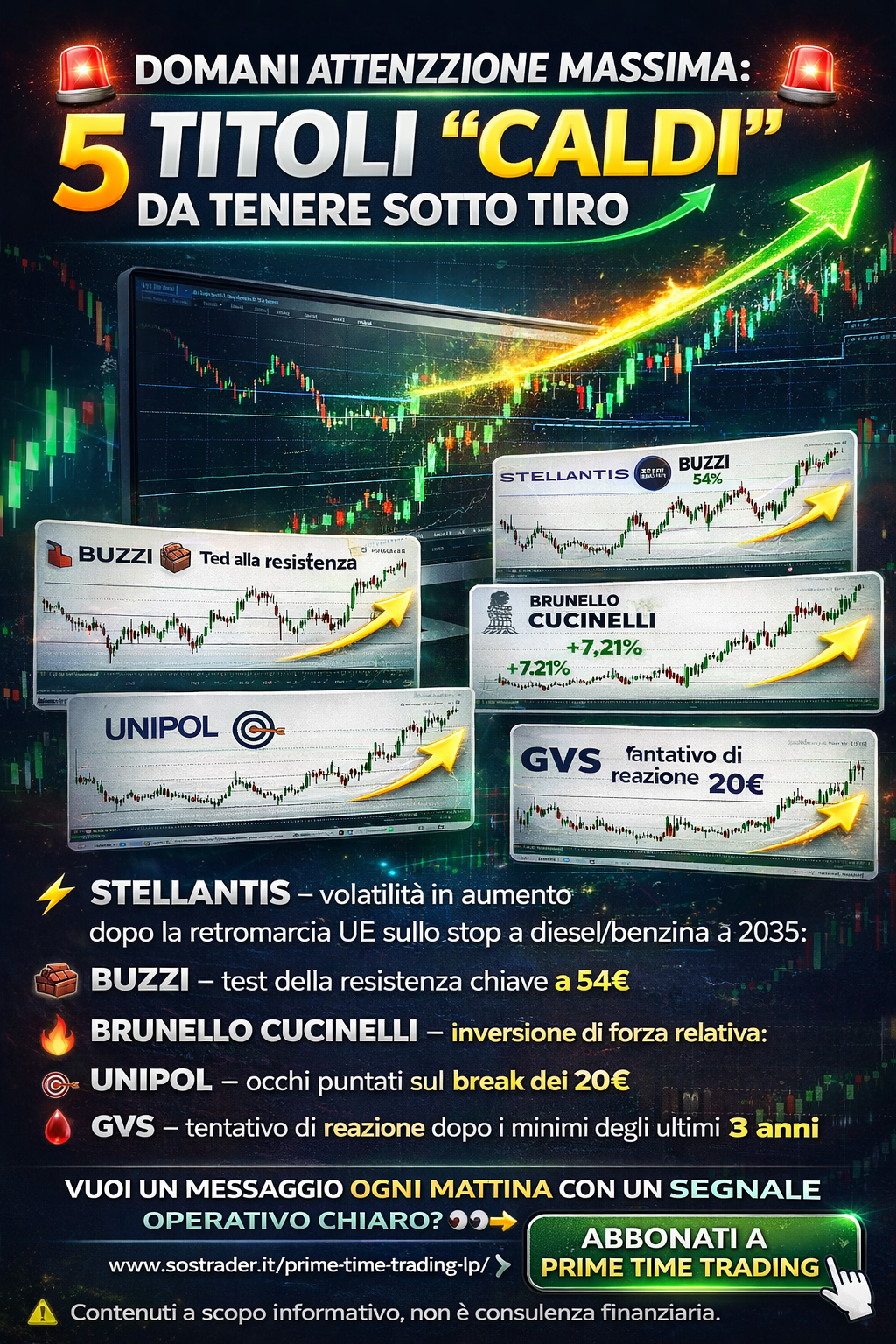 🚨 5 TITOLI “CALDI”