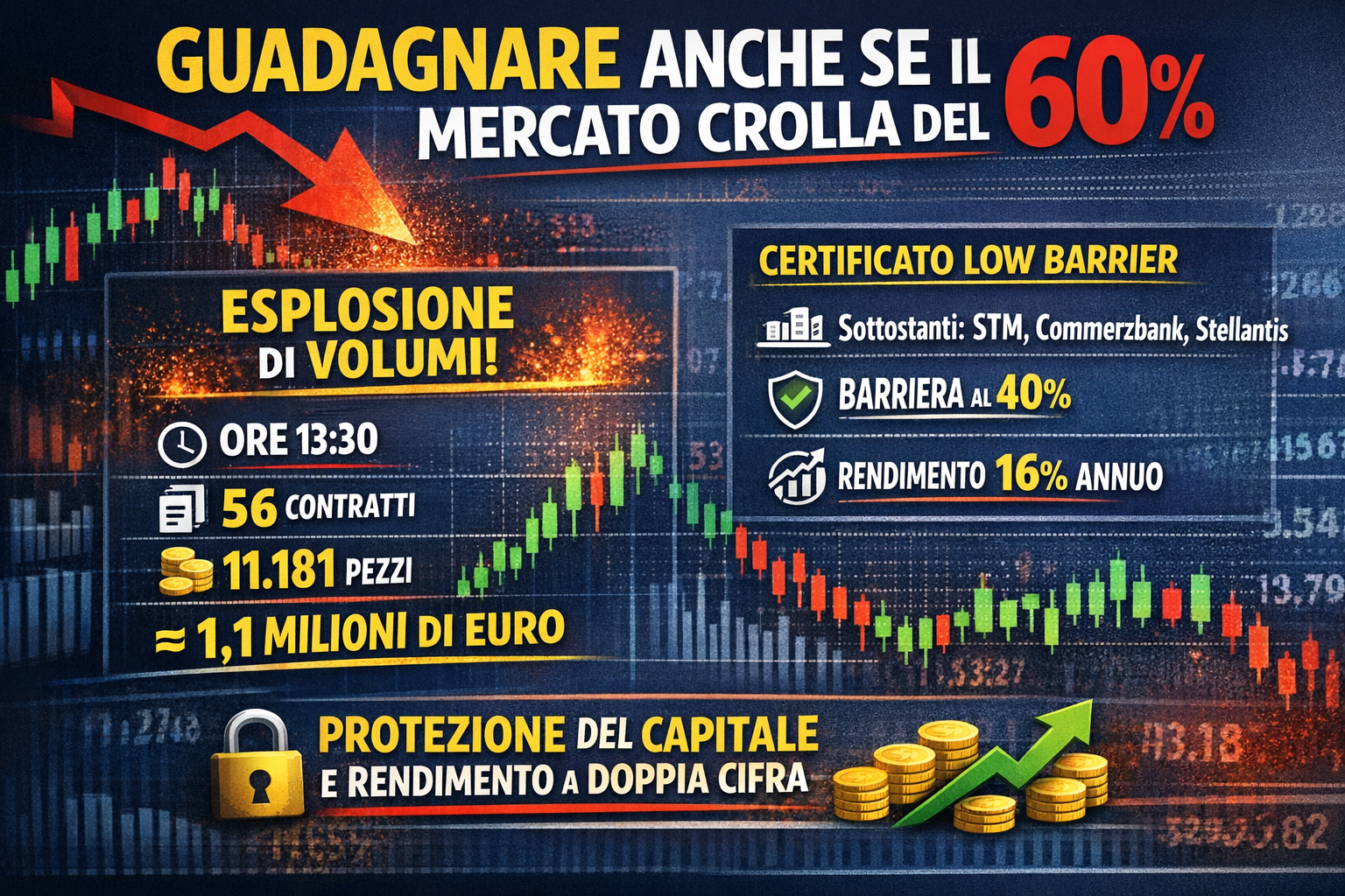 Oggi volumi esplosivi