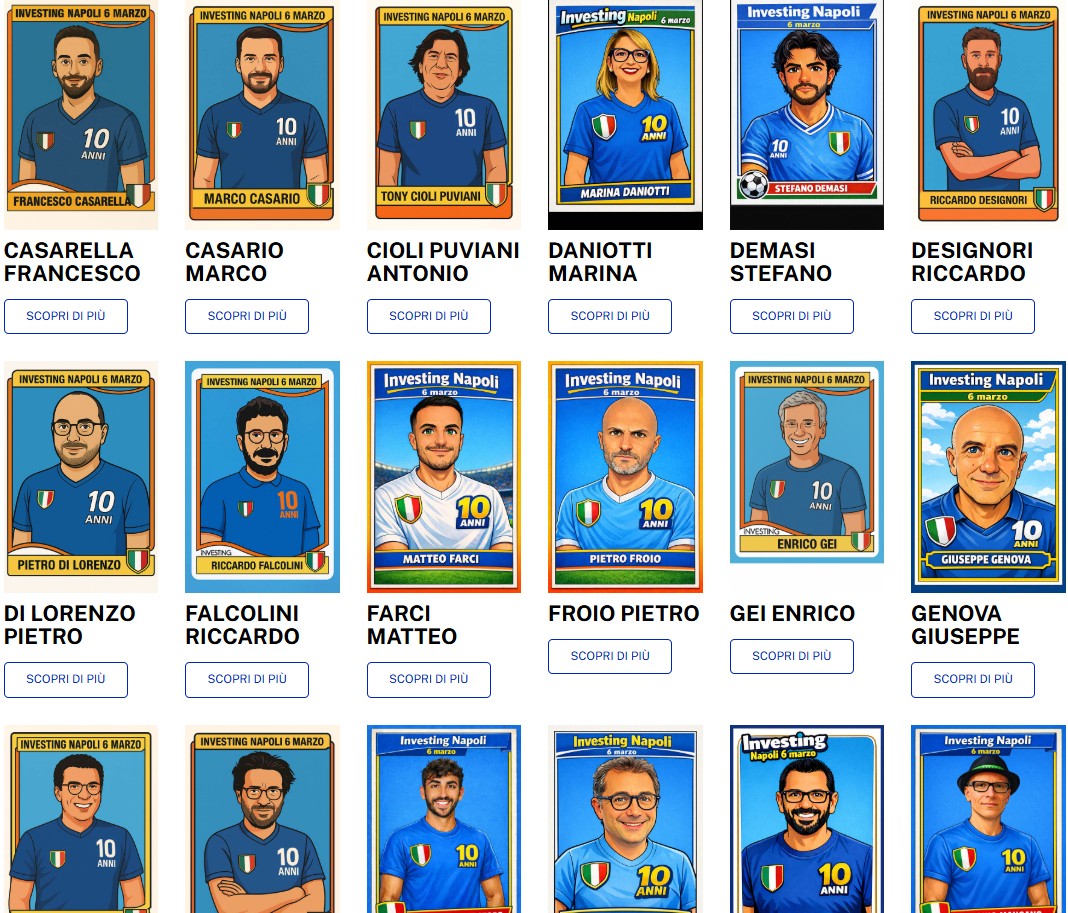 SCOPRI L'ALBUM DEI CAMPIONI DI INVESTING NAPOLI