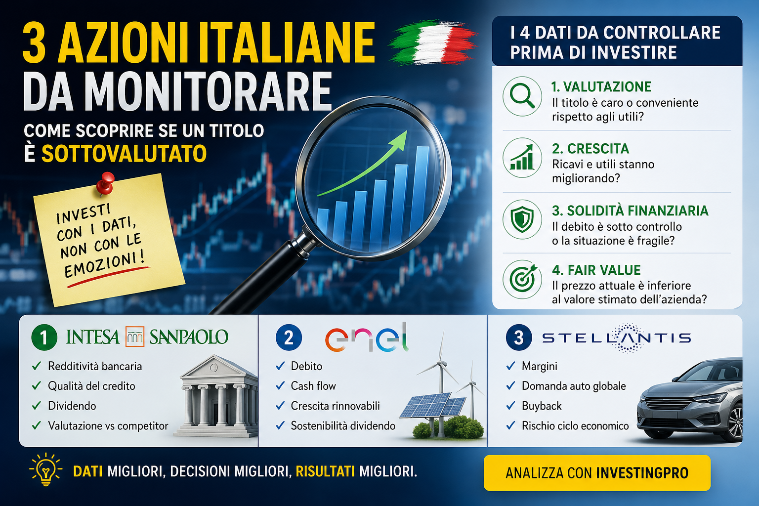 3 Azioni Italiane da Monitorare nel 2026